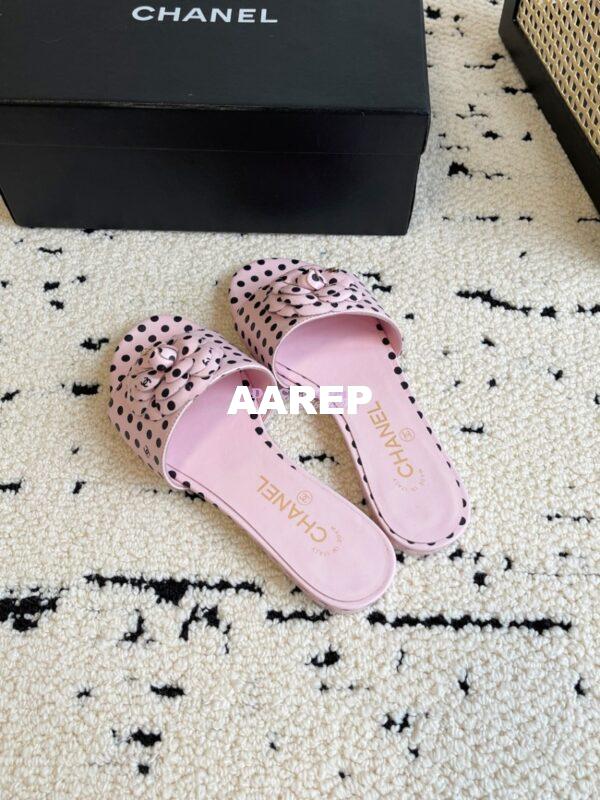 Replica Chanel 24C Camellia Lambskin Flats Sandals G29027 11