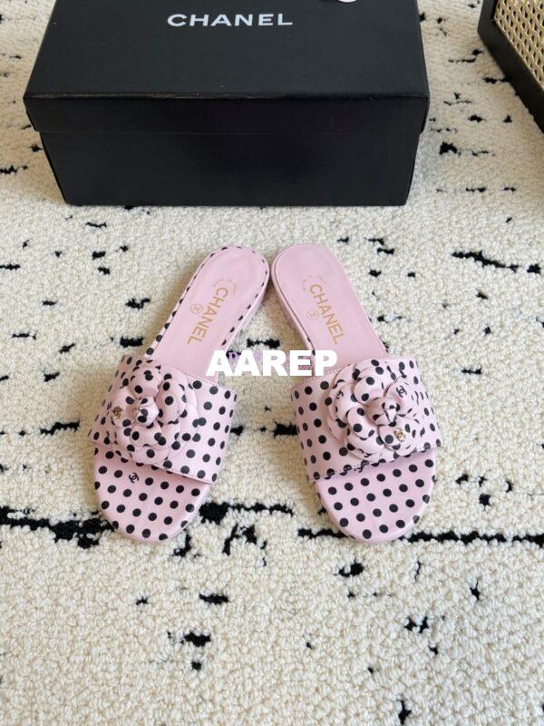 Replica Chanel 24C Camellia Lambskin Flats Sandals G29027 12
