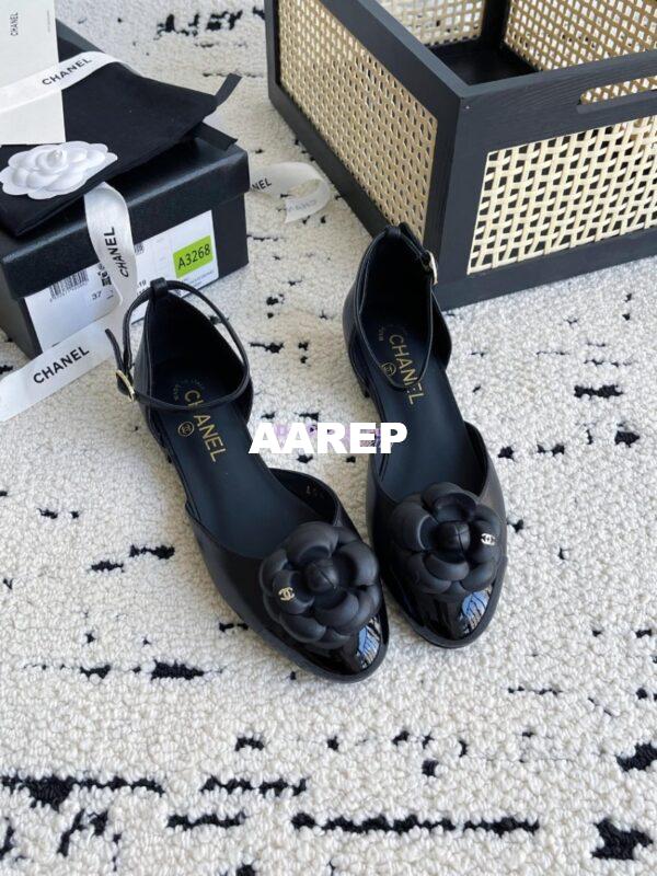 Replica Chanel 24C Camellia Lambskin Slingback Mules G45497 22