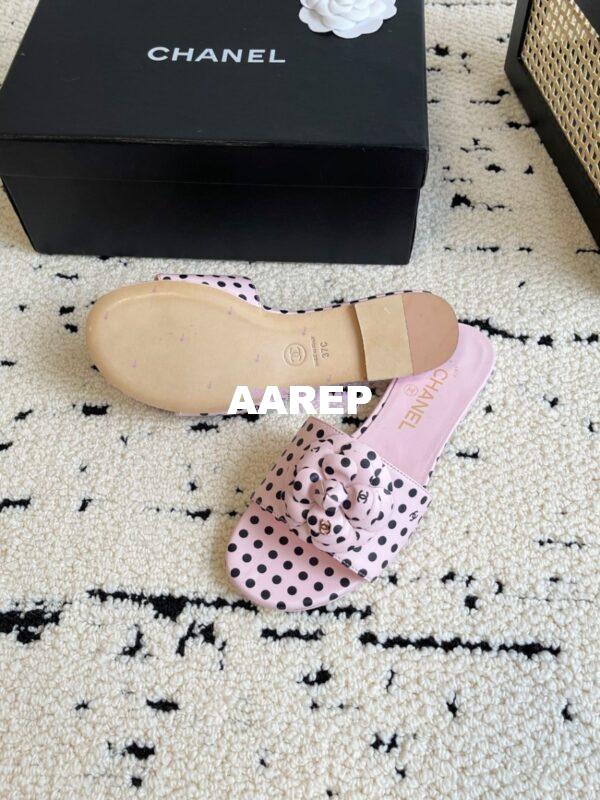 Replica Chanel 24C Camellia Lambskin Flats Sandals G29027 13