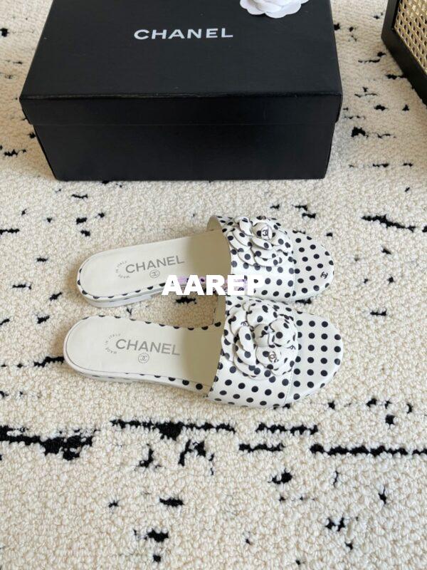 Replica Chanel 24C Camellia Lambskin Flats Sandals G29027 16