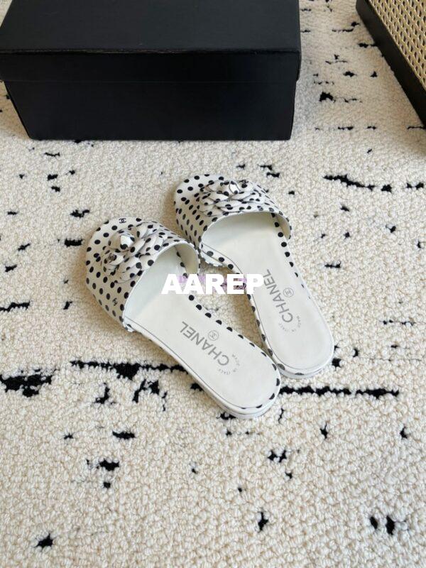 Replica Chanel 24C Camellia Lambskin Flats Sandals G29027 17