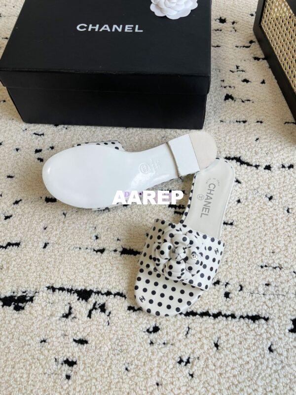 Replica Chanel 24C Camellia Lambskin Flats Sandals G29027 18