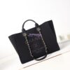Replica Chanel Small Tote 2 in 1 Mixed Fibres, Calfskin Deauville Bag AS3257 Black