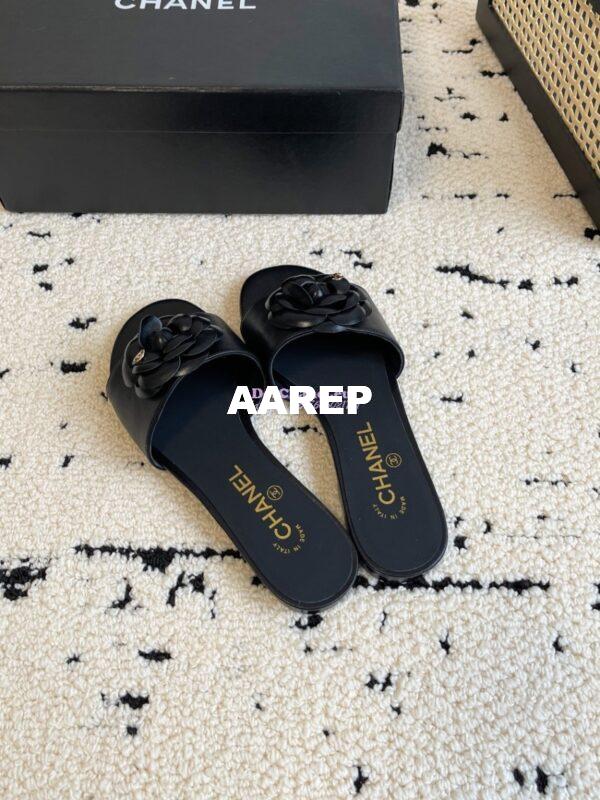 Replica Chanel 24C Camellia Lambskin Flats Sandals G29027 32
