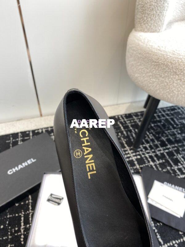 Replica Chanel Ballerina Camellia Balet Flat G29682 Black 7