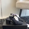 Replica Chanel 24C Slingbacks 60mm Pump Crumpled Shiny Calfskin and Grosgrain G45307