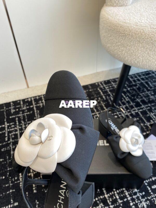 Replica Chanel 24C Slingbacks 60mm Pump Grosgrain G45307 5