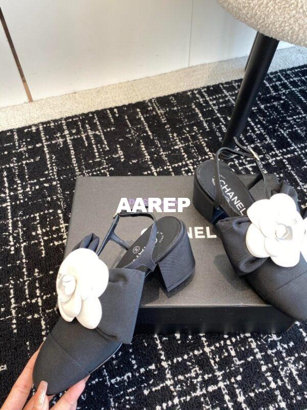 Replica Chanel 24C Slingbacks 60mm Pump Grosgrain G45307 7
