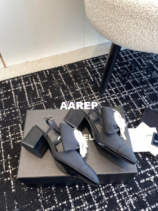 Replica Chanel 24C Slingbacks 60mm Pump Grosgrain G45307 9