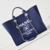 Replica Chanel Small Tote 2 in 1 Mixed Fibres, Calfskin Deauville Bag AS3257 Blue 2
