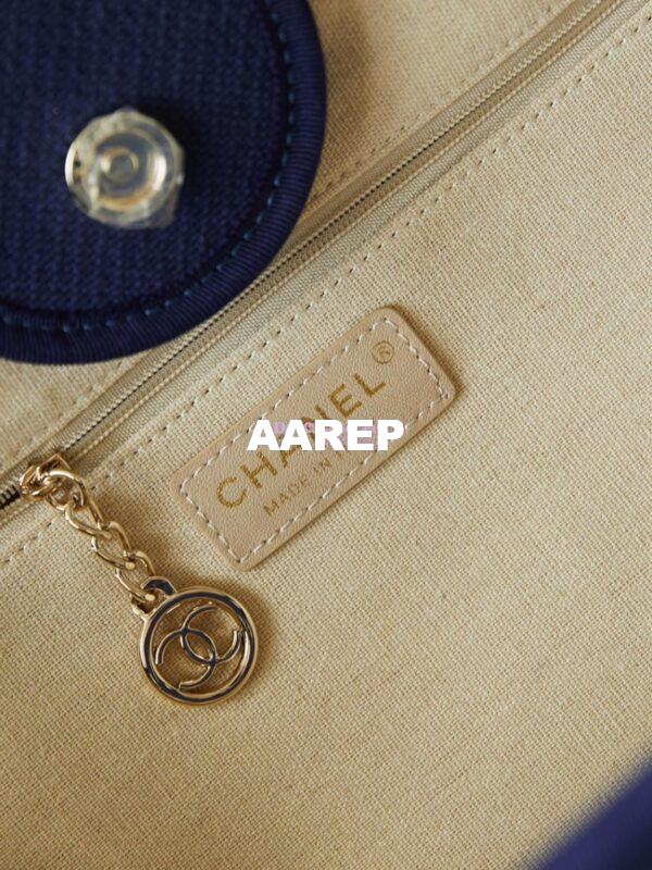 Replica Chanel Large Tote 2 in 1 Mixed Fibres, Calfskin Deauville Bag A66941 Blue 8