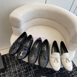 Replica Chanel 24C Calfskin Moccasin Loafer with Tassels G45407