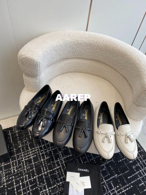 Replica Chanel 24C Calfskin Moccasin Loafer with Tassels G45407