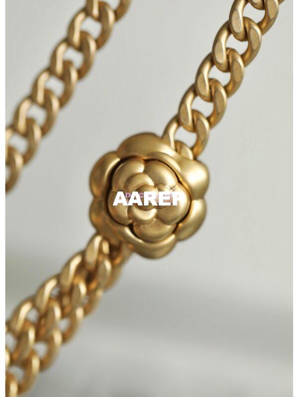 Replica Chanel 23C Mini Vanity With Camellia Crush Charm Chain in Lambskin AP3300 Light Yellow 5