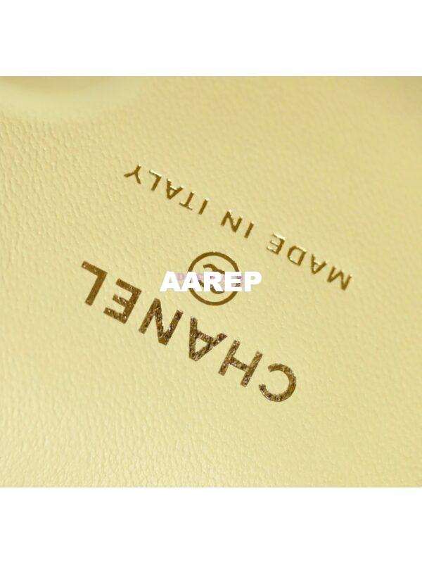 Replica Chanel 23C Mini Vanity With Camellia Crush Charm Chain in Lambskin AP3300 Light Yellow 10
