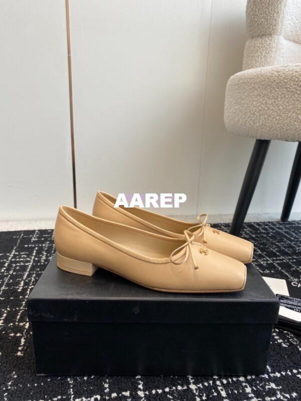 Replica Chanel Vintage Ballerina in Lambskin with Square Toe 1990 7