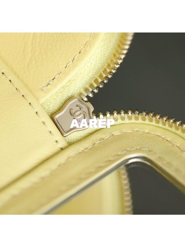 Replica Chanel 23C Mini Vanity With Camellia Crush Charm Chain in Lambskin AP3300 Light Yellow 13