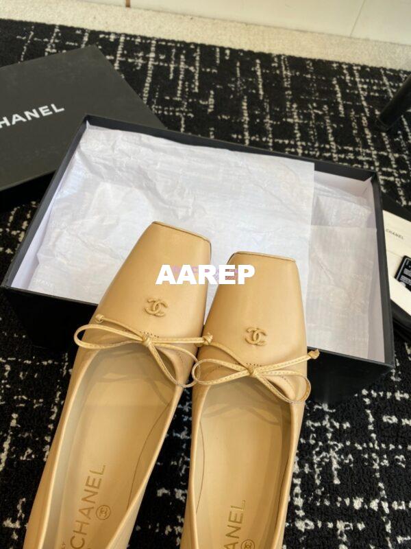 Replica Chanel Vintage Ballerina in Lambskin with Square Toe 1990 8
