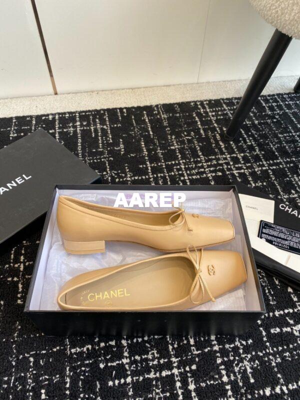 Replica Chanel Vintage Ballerina in Lambskin with Square Toe 1990 9