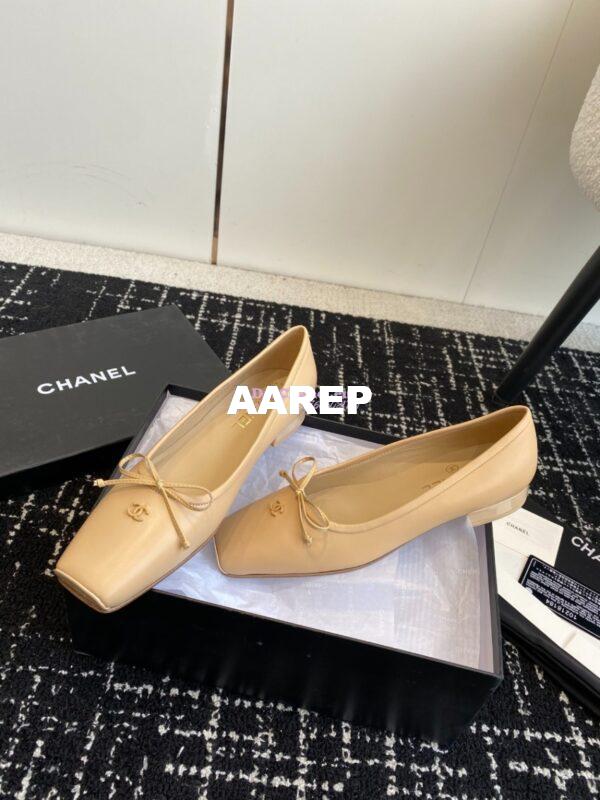 Replica Chanel Vintage Ballerina in Lambskin with Square Toe 1990 11