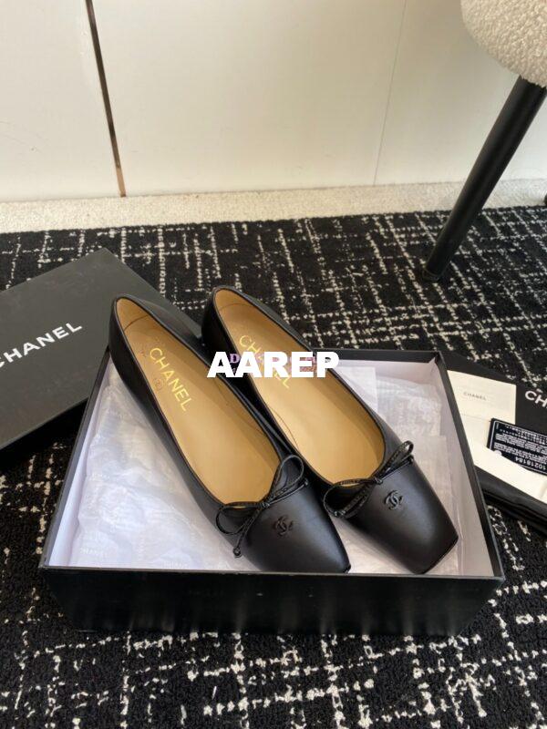 Replica Chanel Vintage Ballerina in Lambskin with Square Toe 1990 15