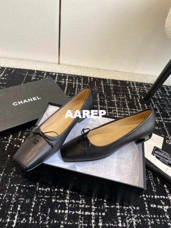Replica Chanel Vintage Ballerina in Lambskin with Square Toe 1990 16
