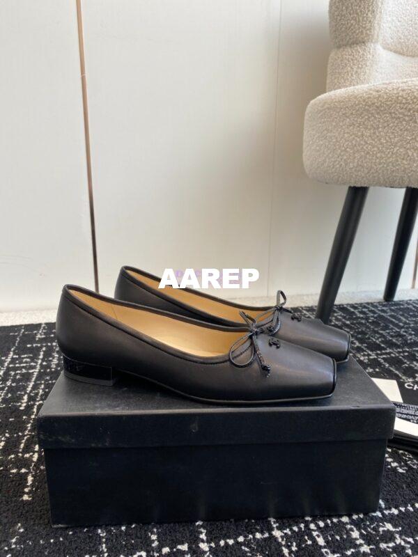 Replica Chanel Vintage Ballerina in Lambskin with Square Toe 1990 17