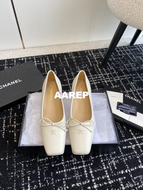 Replica Chanel Vintage Ballerina in Lambskin with Square Toe 1990 24