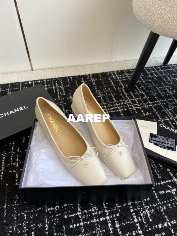 Replica Chanel Vintage Ballerina in Lambskin with Square Toe 1990 26