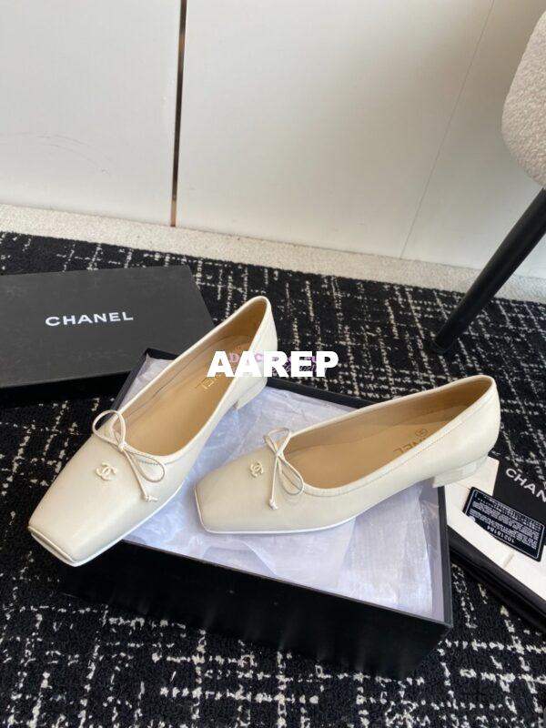 Replica Chanel Vintage Ballerina in Lambskin with Square Toe 1990 28
