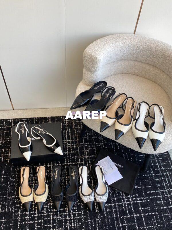Replica Chanel 24C Coco Slingback Patent Calfskin with Tip Toe G45376 3