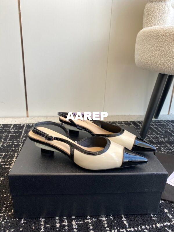 Replica Chanel 24C Coco Slingback Patent Calfskin with Tip Toe G45376 6