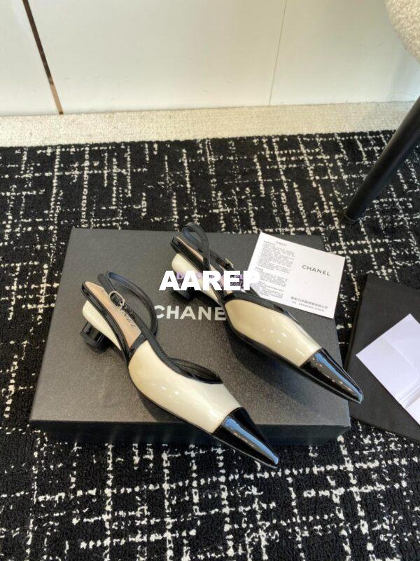 Replica Chanel 24C Coco Slingback Patent Calfskin with Tip Toe G45376 8