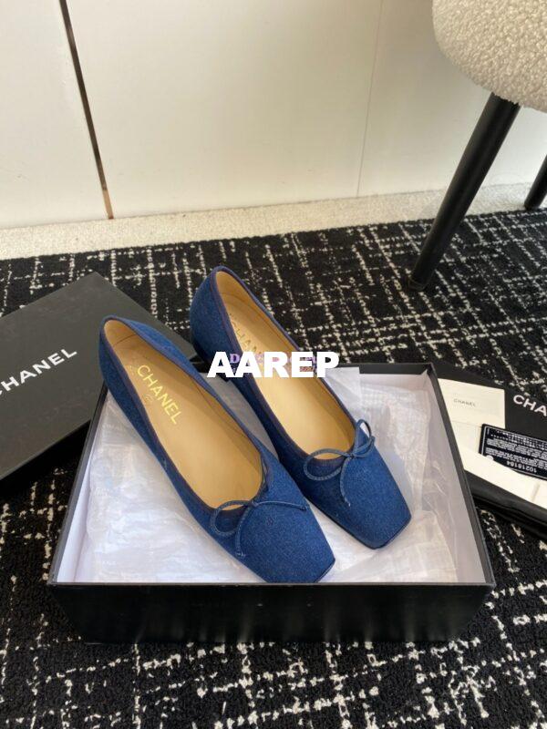 Replica Chanel Vintage Ballerina in Lambskin with Square Toe 1990 37