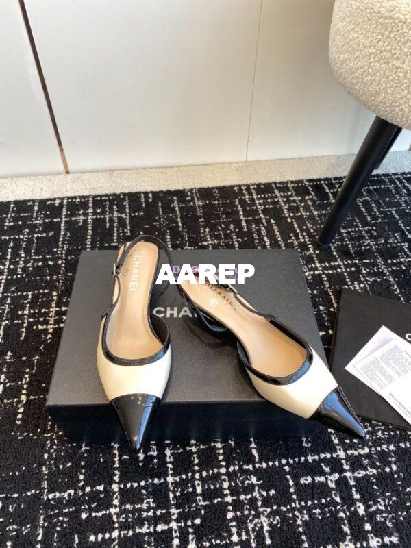 Replica Chanel 24C Coco Slingback Patent Calfskin with Tip Toe G45376 9