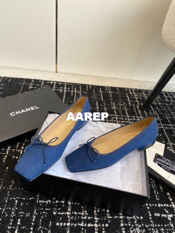 Replica Chanel Vintage Ballerina in Lambskin with Square Toe 1990 38