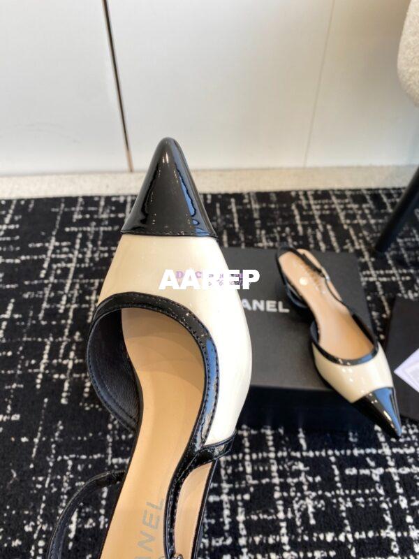 Replica Chanel 24C Coco Slingback Patent Calfskin with Tip Toe G45376 10