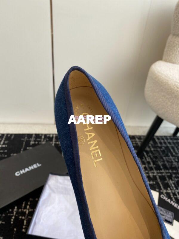 Replica Chanel Vintage Ballerina in Lambskin with Square Toe 1990 40