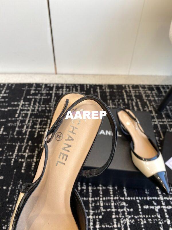 Replica Chanel 24C Coco Slingback Patent Calfskin with Tip Toe G45376 12