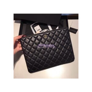 Replica Chanel O Case with CC Logo in black 2