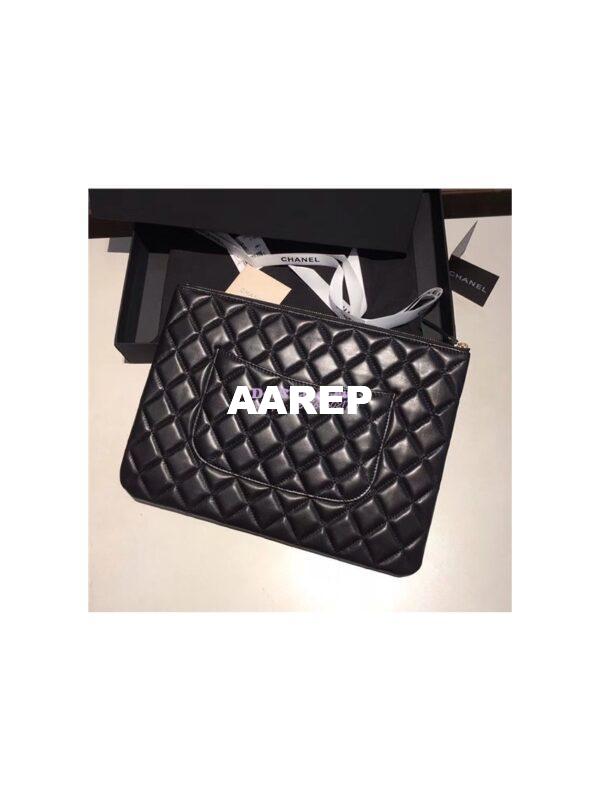 Replica Chanel O Case with CC Logo in black 4