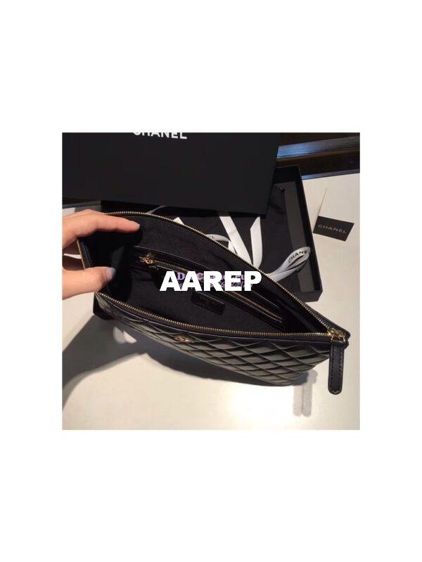 Replica Chanel O Case with CC Logo in black 8