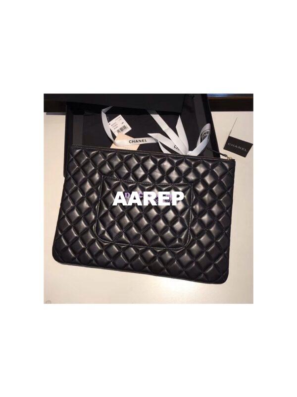 Replica Chanel O Case with CC Logo in black 15
