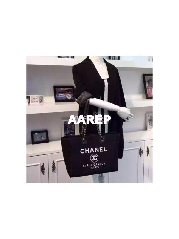 Replica Chanel Toile Shopping Bag Denim 4