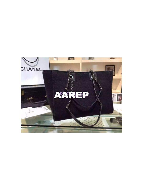 Replica Chanel Toile Shopping Bag Denim 10