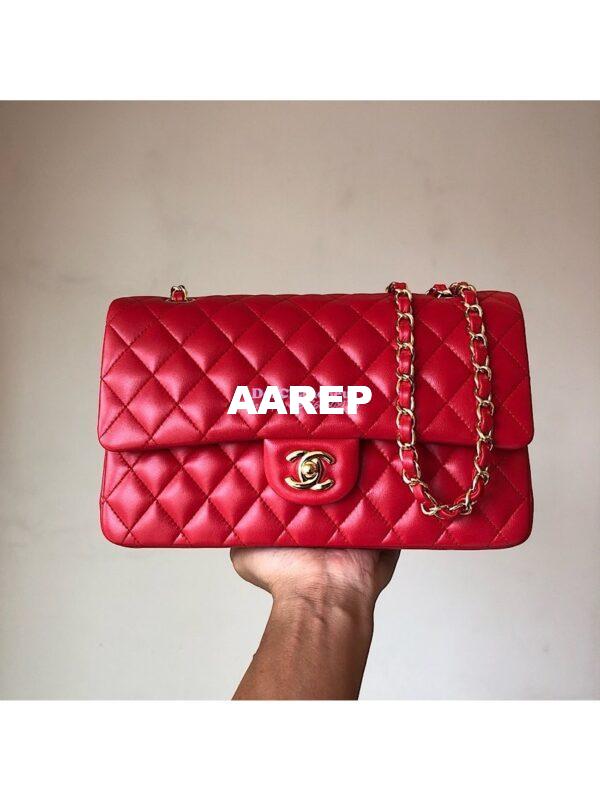 Replica Chanel Classic Flap Lambskin Red Bag