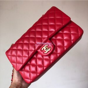 Replica Chanel Classic Flap Lambskin Red Bag 2