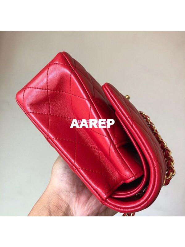 Replica Chanel Classic Flap Lambskin Red Bag 5
