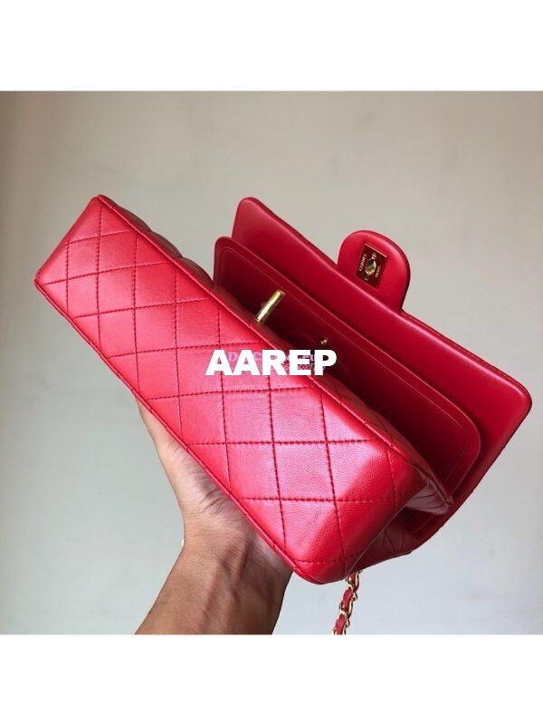 Replica Chanel Classic Flap Lambskin Red Bag 6